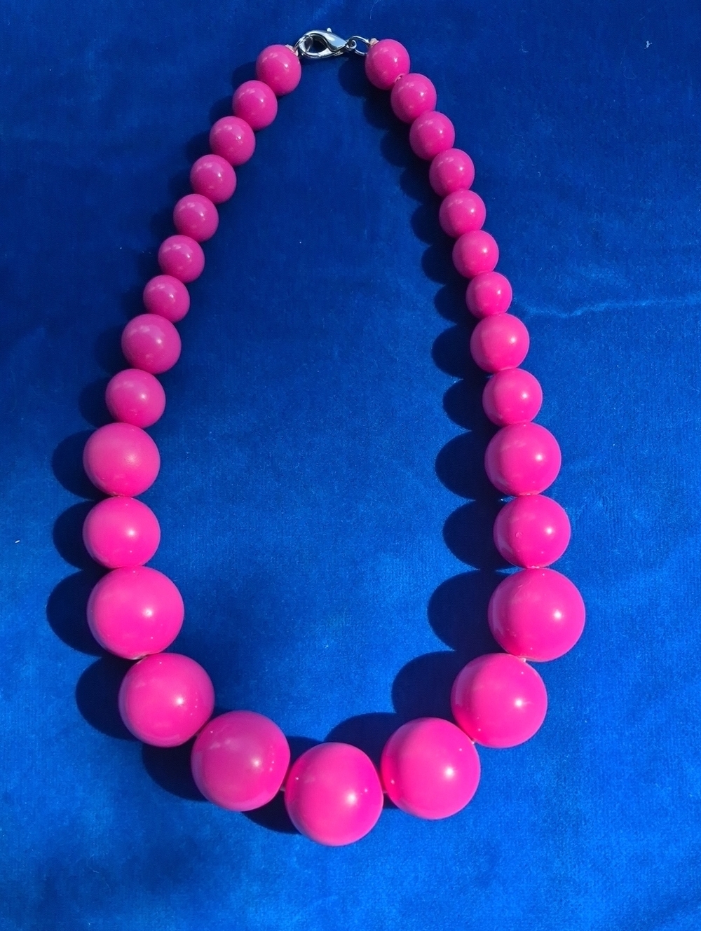 Hot Pink Beaded Necklace